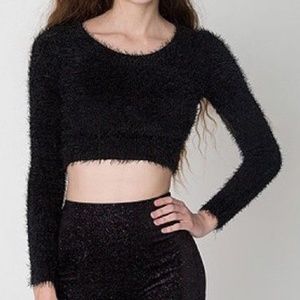 American Apparel Fuzzy Crop Sweater